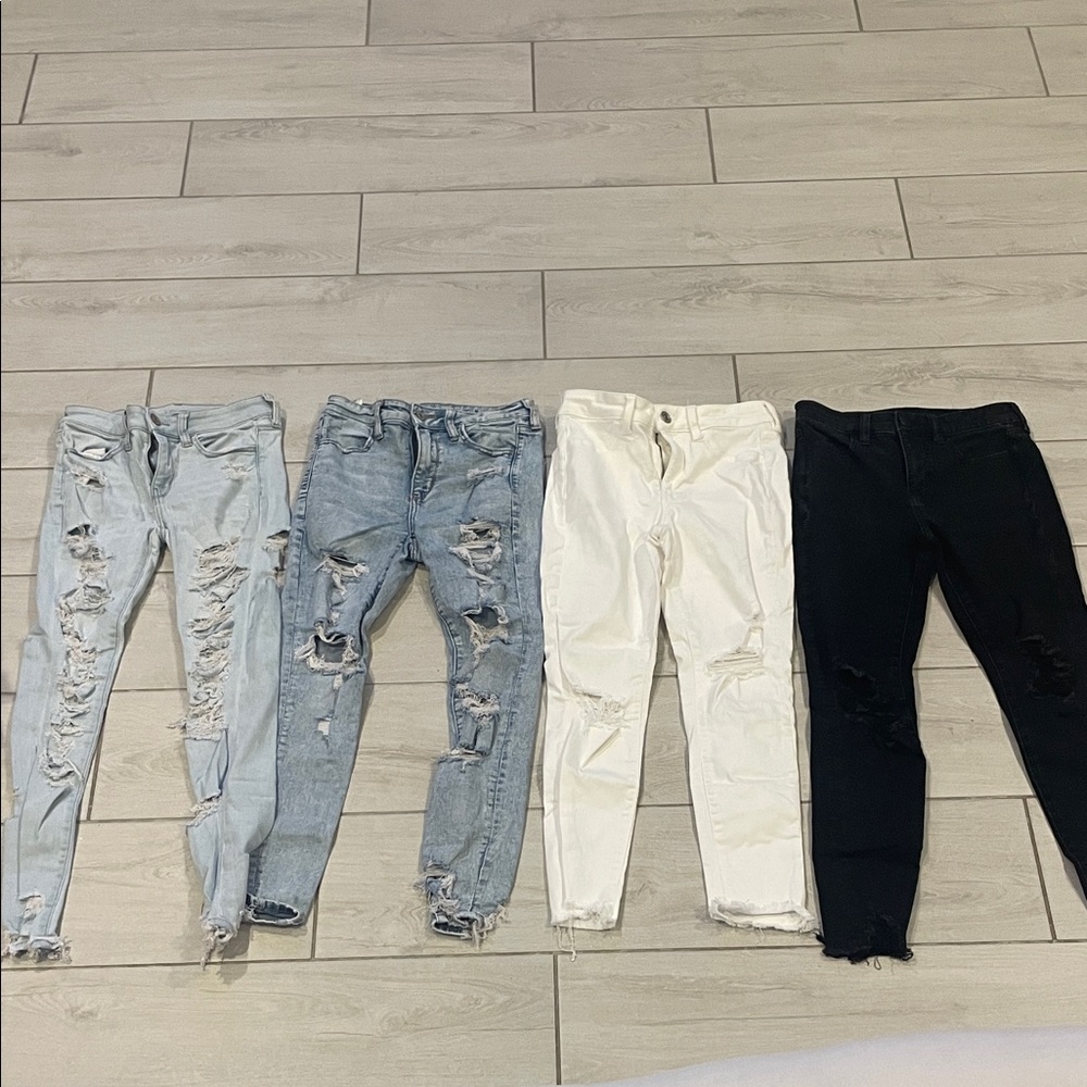 American Eagle Outfitters Women's Skinny Jeans - Light Blue, Blue, White, Black